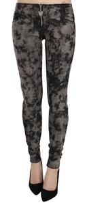 Элегантные узкие джинсовые брюки с заниженной талией Just Cavalli, мультиколор