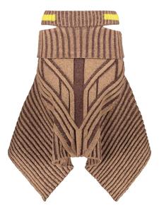 Юбка из смесовой шерсти Paolina Russo, коричневый