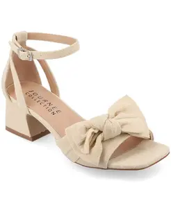 Женские босоножки Zevi Block Heel на платформе Journee Collection, коричневый/бежевый