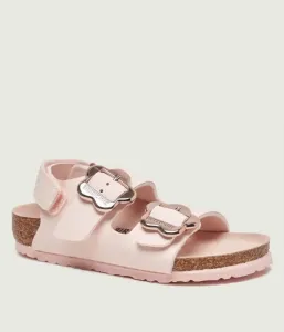 Детские кожаные сандалии AS Kids Flower B. Milano. narrow fit Birkenstock, пудрово-розовый