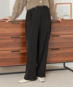 Брюки с запахом и складками