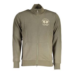 Зеленый хлопковый свитер La Martina