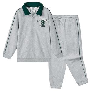 SKX Ретро Серия Повседневная Спортивная Одежда Узор Серый Подростки Skechers