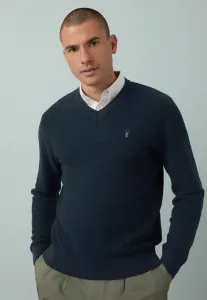 Джемпер-Оксфорд с v-образным вырезом, стандартного кроя, текстурированной поверхностью. Next, Navy Blue