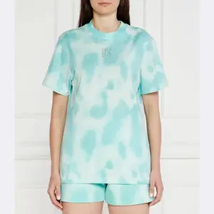 Комфортная винтажная футболка Hugo, бирюзовый