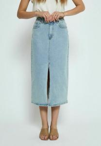 Юбка PEPPERCORN PCFIONE LONG, Light Blue Wash/Light Blue