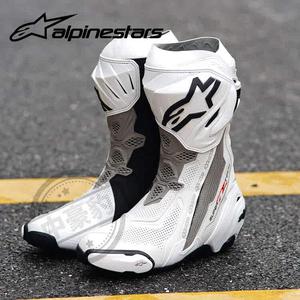 ALPINESTARS PROTECTS Мотоциклетные ботинки Star, профессиональные гоночные ботинки, противоударные мотоциклетные ботинки, Fuji Mountain SUPERTECH R White [новая цветовая схема], размер 38