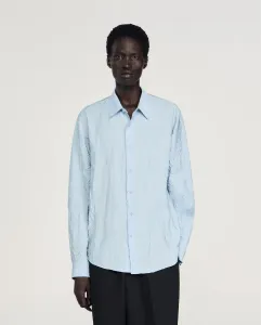 Мужская рубашка с эффектом мятости Sandro, светло-голубой