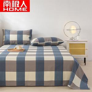 Antarctic Простыня 150х230 см, синяя клетка, грубый хлопок