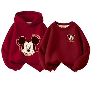 Детский свитшот Disney, [Thickened And Fleece-Lined]Dich Star Burgundy+Dich Celebration K Burgundy