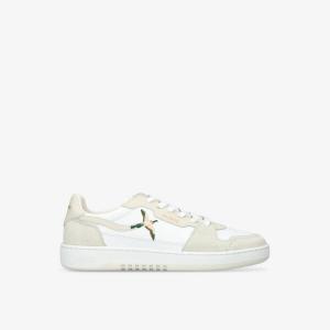 Низкие кроссовки Dice lo из кожи и замши с принтом птиц Axel Arigato, белый