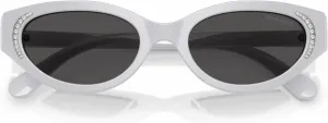 Женские круглые солнцезащитные очки Swarovski SK6030, Light Grey/Dark Grey