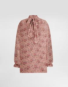 Шифоновый топ с принтом "маленькие букеты цветов" DOLCE & GABBANA, мультиколор