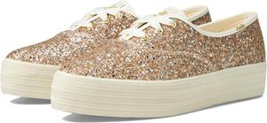 Кроссовки Keds Point Lace Up, цвет Gold Glitter
