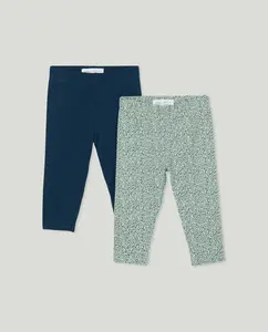 Упаковка из простых леггинсов + детская блузка aop Baby El Corte Inglés, темно-синий