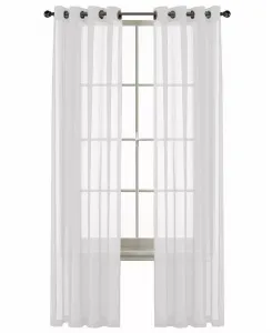 Простая однослойная штора на люверсах для дома, верхняя часть, ширина 52 дюйма, длина 63 дюйма, цвет "специя" Goodgram, white