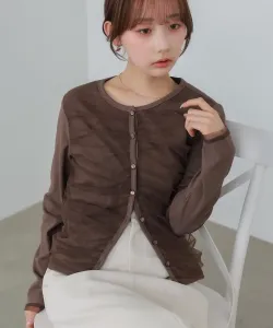 Кардиган из тюля с собранными складками