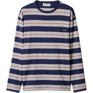 Футболка с длинными рукавами Cotton MIU MIU, синий