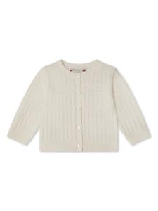 Bonpoint кардиган Giovina в рубчик, белый
