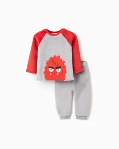 Детская пижама для мальчика с длинным рукавом серого цвета «Эмоции» Zippy