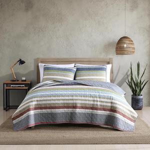 Eddie Bauer - Комплект постельного белья размера Full/Queen, двусторонний, из хлопка, с соответствующими наволочками, легкий, подходит для всех сезонов (цвет "Лосось", разноцветный, Full/Queen), Salmon Ladder Multi