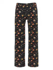 Джинсы Joan Kick с цветочным принтом R13, черный