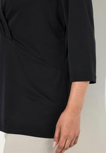 Топ с длинными рукавами WRAP LOOK 3/4 SLEEVE Ulla Popken, черный