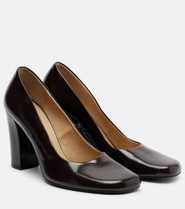 Туфли-лодочки Penelope из кожи The Row, Lacquer Brown