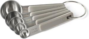 Calphalon Prime набор из 5 мерных ложек из нержавеющей стали с ручками цвета серо-коричневый  из силикона