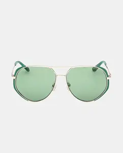 Женские солнцезащитные очки авиатор металлик Guess, зеленый