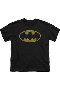 Футболка с логотипом Batman Word для детей Gildan, черный