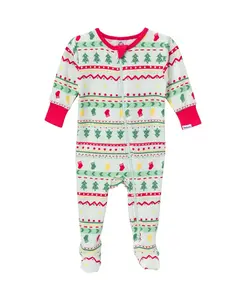 Пижама для девочки Holiday Family Pajamas Neutral, комбинезон с ножками Gerber, белый