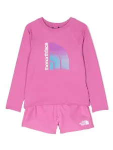 Комплект из шортов и топа Amphibious Sun Set с логотипом The North Face Kids, розовый