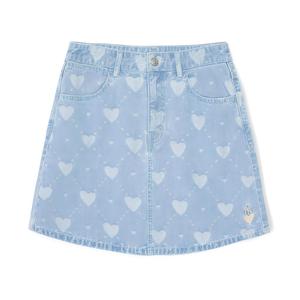 MLB Джинсовая короткая юбка женская светло-голубая