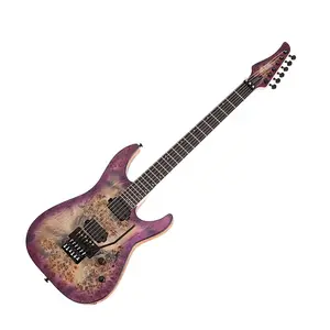 Schecter C-6 FR Pro Aurora Burst с верхом из клена, корпус из красного дерева, Floyd Rose, обратная дека, хамбакеры