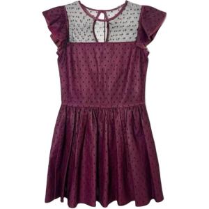 Женское платье с короткими рукавами Valentino, бордовый