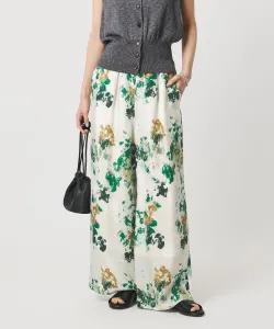 Легкие брюки с цветочным принтом United Arrows, цвет Kelly