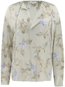 Шелковая блузка Bellflower Vince, зеленый