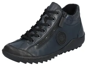 Remonte ботинки на шнуровке, балетки, удобная обувь, ботинки с боковой молнией, черный