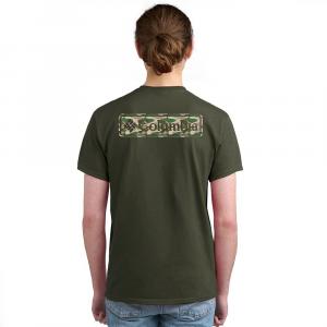 Мужская футболка Columbia с коротким рукавом и рисунком, зеленый