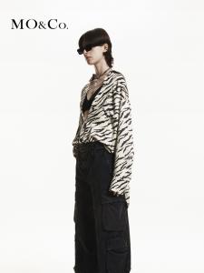 Рубашка Moco Moanke с жемчужным блеском и рисунком, серо-абрикосовый