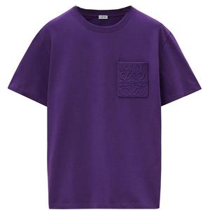 Футболка расслабленного кроя LOEWE, розово-фиолетовая