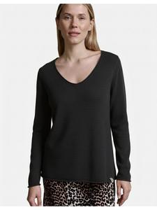 Рубашка с длинными рукавами из черного меланжа Cotton Candy