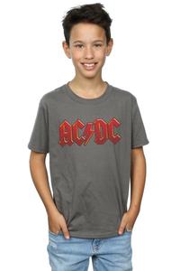 Темно-красная футболка с логотипом AC/DC, серый
