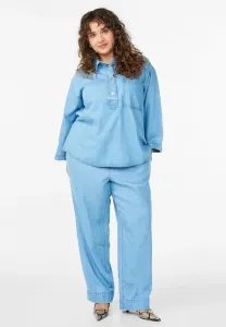 Джинсы свободного кроя с эластичной окантовкой Zizzi, Light Blue Denim