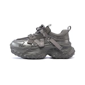 ST&SAT Амортизирующие противоскользящие износостойкие утолщенные низкие кроссовки для женщин с эффектом увеличения роста, серебристо-серые, цвет Silver Gray