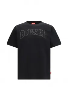 Футболка с вышитым логотипом DIESEL, черный