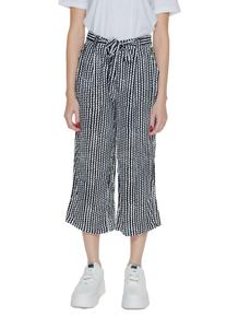 Брюки женские ONLY кюлоты с принтом, черно-белый