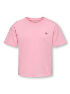 KIDS ONLY Футболка KOGMAIKEN LIFE CROPHEART TOP в цвете «романтическая роза»