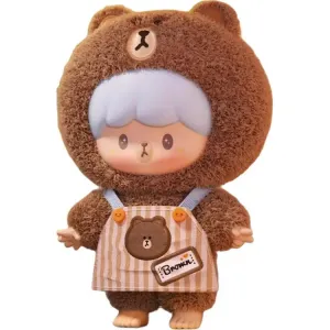 King Zhuo виниловый плюш, мультяшная милая смена лица мистическая коробка одиночная мистическая коробка/полная коробка 4 шт LINE FRIENDS